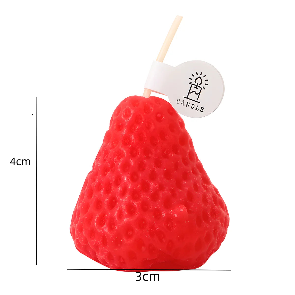 4 Piece Strawberry-Shaped Mini Scented Candles