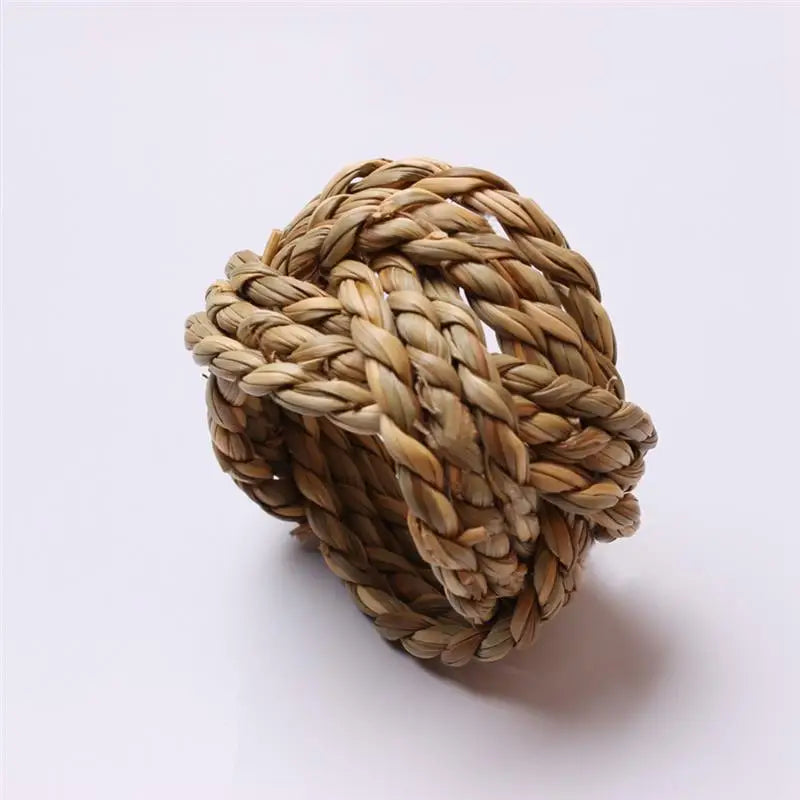 6 Piece Woven Handmade Napkin Rings