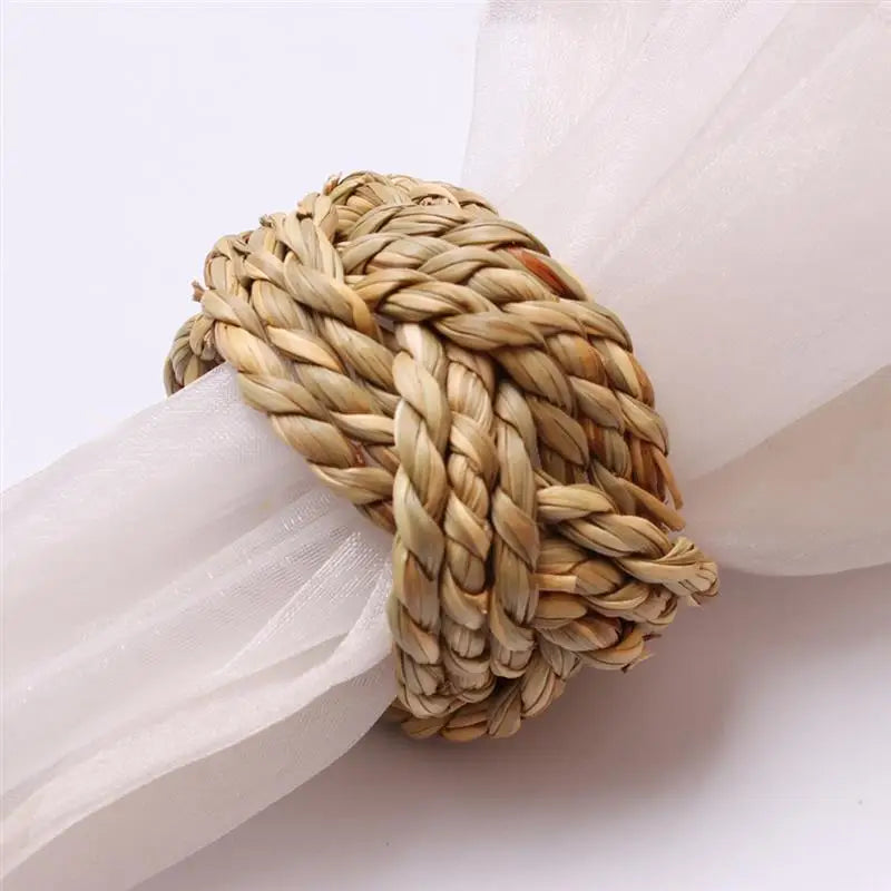 6 Piece Woven Handmade Napkin Rings
