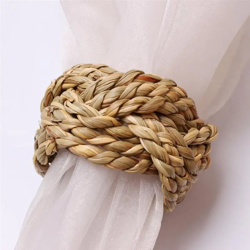 6 Piece Woven Handmade Napkin Rings